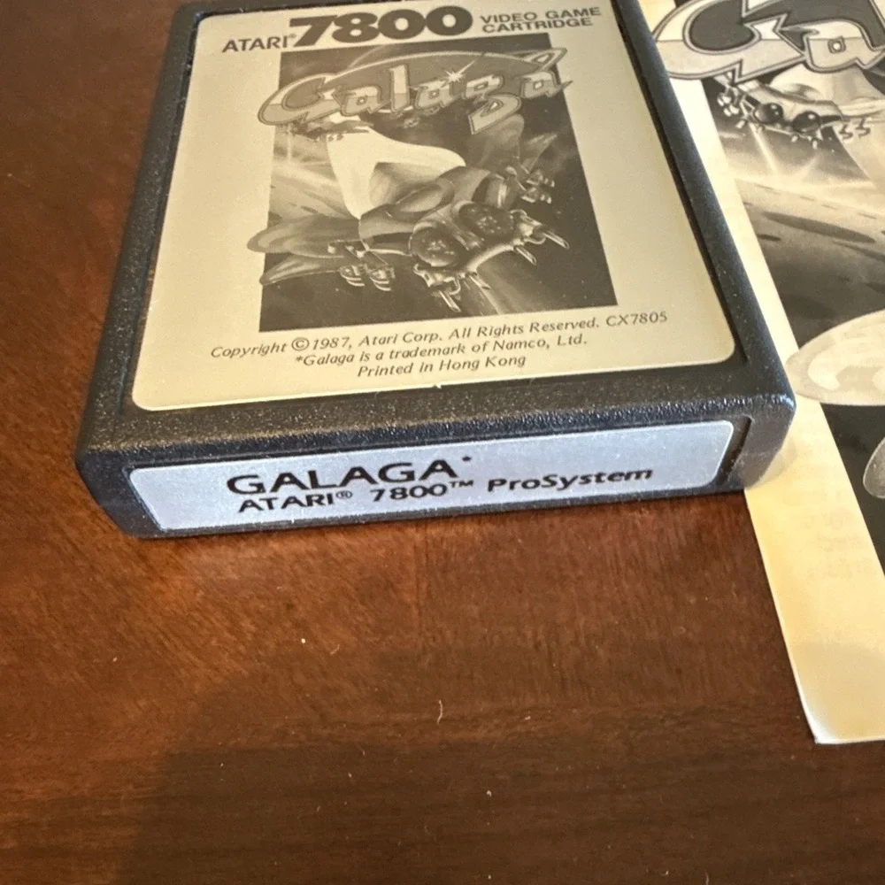 Galaga Atari 7800, 1987 Pro System Game Cartridge‎ W Manual